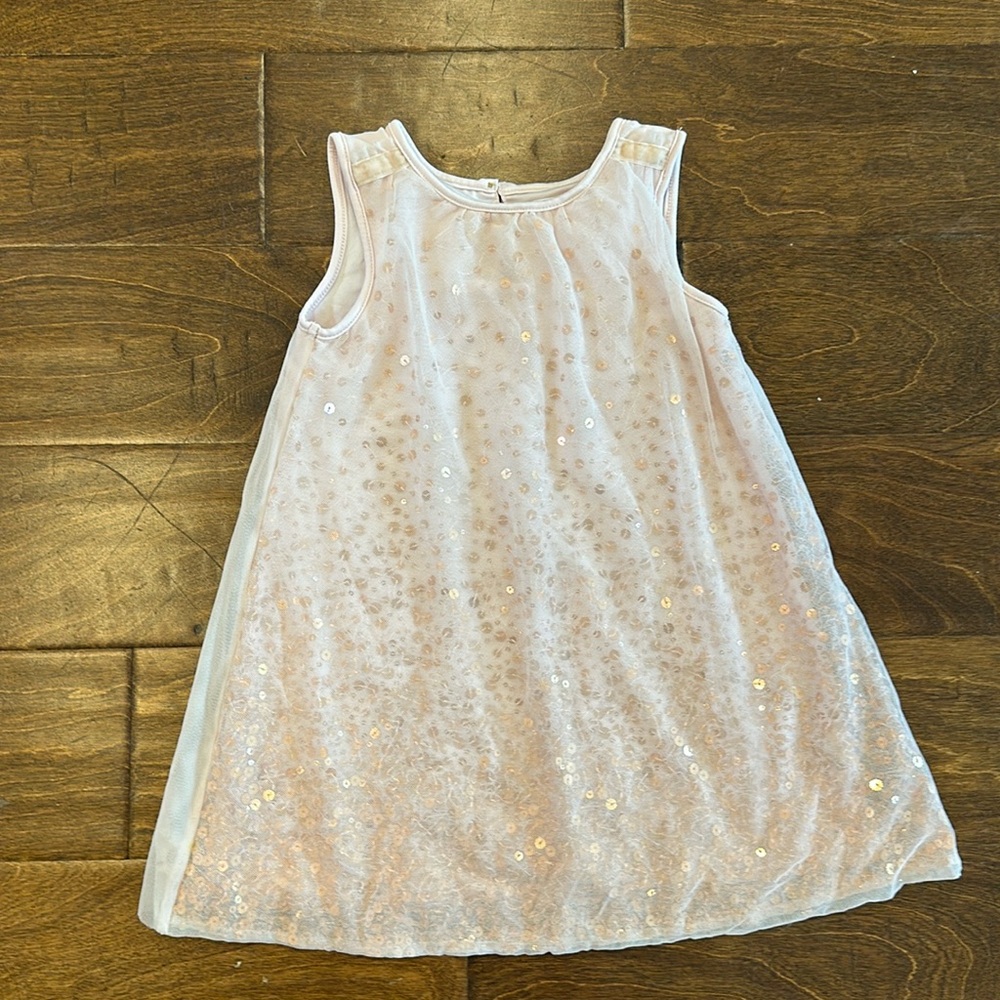 Cat & Jack Pink Sequin Tulle Tank Dress Party Easter 3T Girls